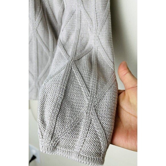 Spirit of the Andes Cable knit 100% Pima cotton Sweater Medium Square Neck Peru - Picture 6 of 13